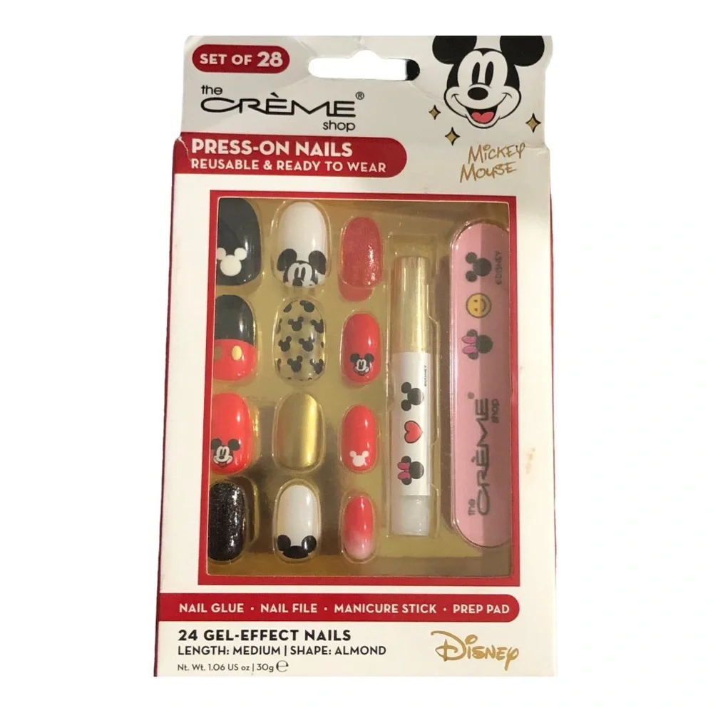 The Creme Shop Disney’s Mickey Mouse 28piece‎ press on nails manicure set